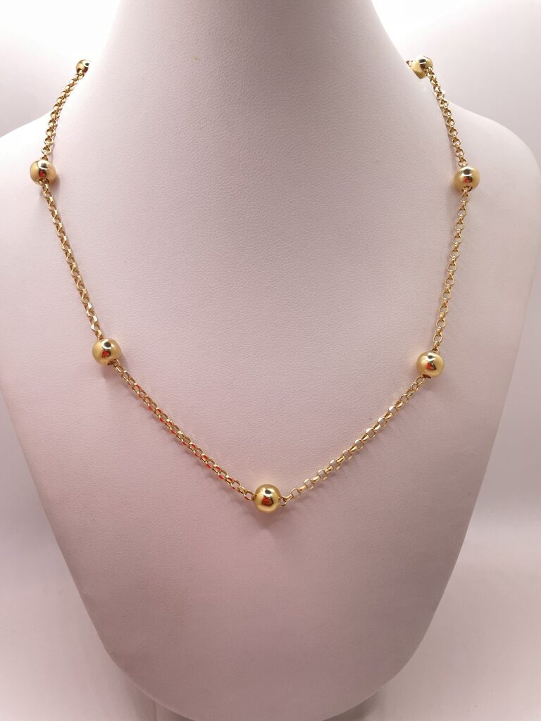 14K GOLDEN BALLS CHAIN – 16" 6MM – JY Jewelry Wholesale