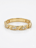 14K SIMPLE RING WITH DROP-SHAPED CZ DETAILS – 7 – JY Jewelry Wholesale