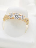 14K YG ROUND BRILLIANT PAST PRESENT ANS FUTURE MOISSANITE 1CT RING – 7 – JY Jewelry Wholesale
