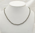14K YELLOW GOLD BEADED BALL CHAIN BLACK – 18" 4.5MM – JY Jewelry Wholesale