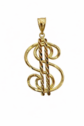 10K LARGE MONEY SYMBOL SILHOUETTE PENDANT – JY Jewelry Wholesale
