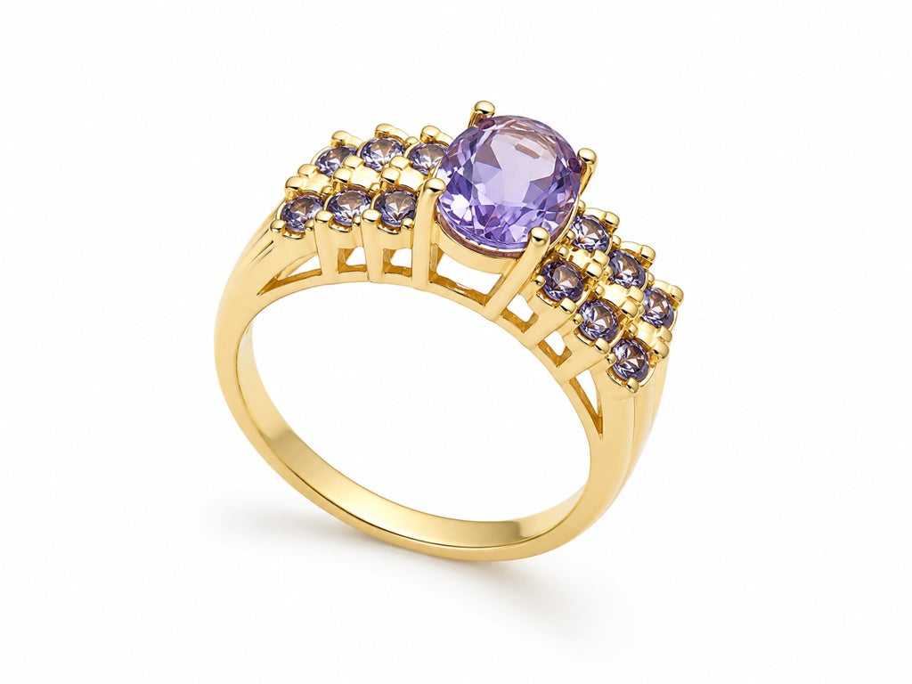 10K OVAL TOPAZ STATEMENT RING – 10 – JY Jewelry Wholesale