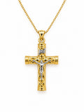 14K CROSS WITH RECTANGULAR DETAILS – JY Jewelry Wholesale