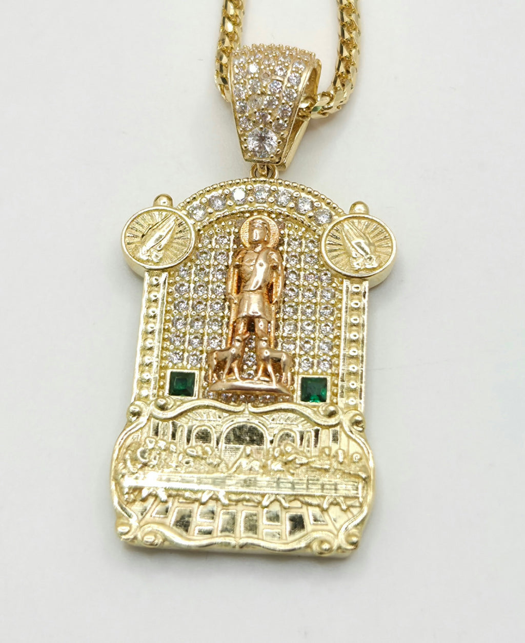 14K LAST SUPPER & SAN LAZARO PENDANT – JY Jewelry Wholesale