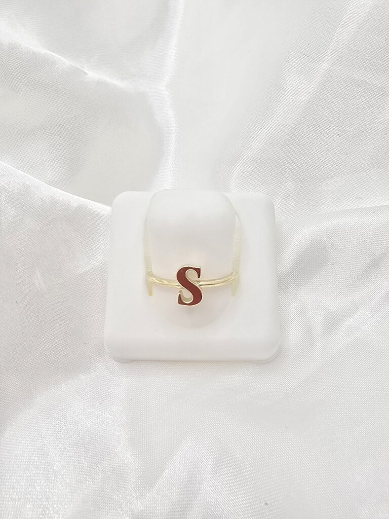 14K "S" LETTER RING – 6 – JY Jewelry Wholesale