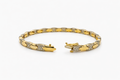 14K YELLOW GOLD XOXO DIAMOND BRACELET – 7MM 7" – JY Jewelry Wholesale