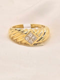 14K CABLE DESIG PRINCESS CUT DIAMOND RING INVISIBLE DIAMOND BND – 7 – JY Jewelry Wholesale