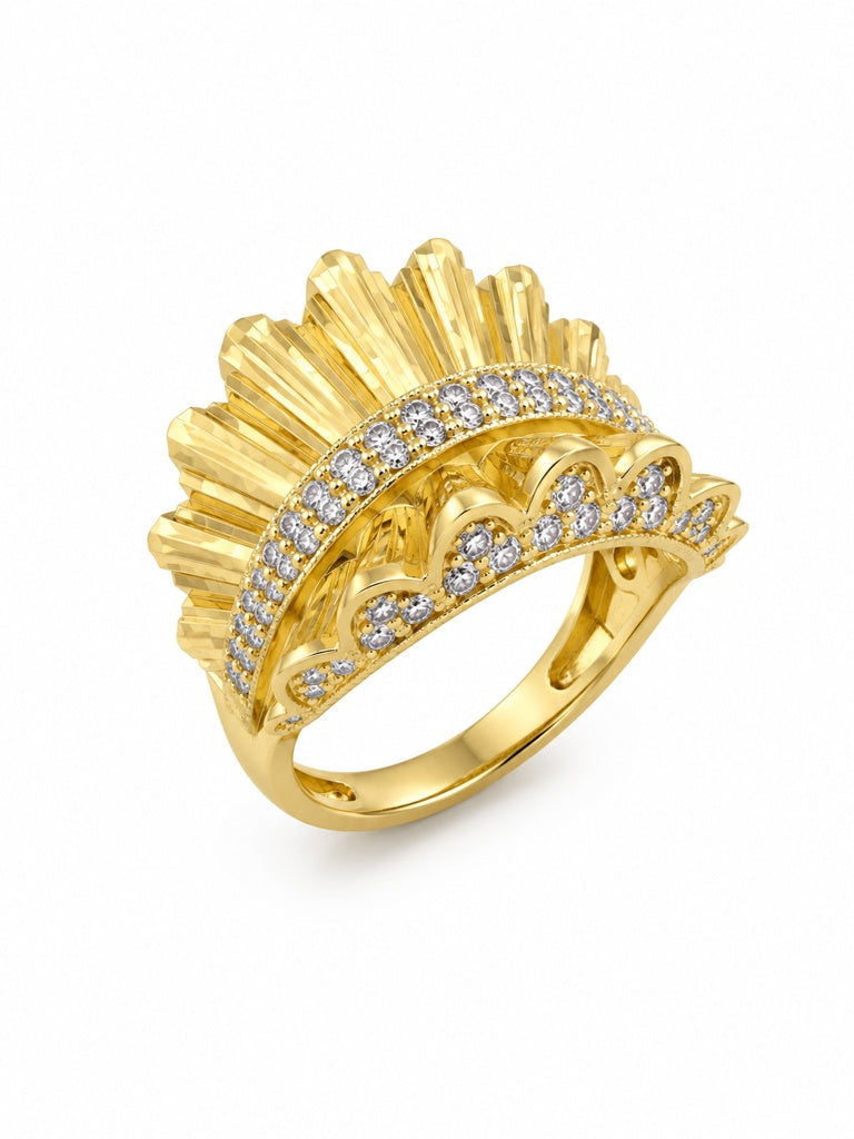 10K VINTAGE FEATHERS DESIGN WOMAN'S RING – 8 – JY Jewelry Wholesale