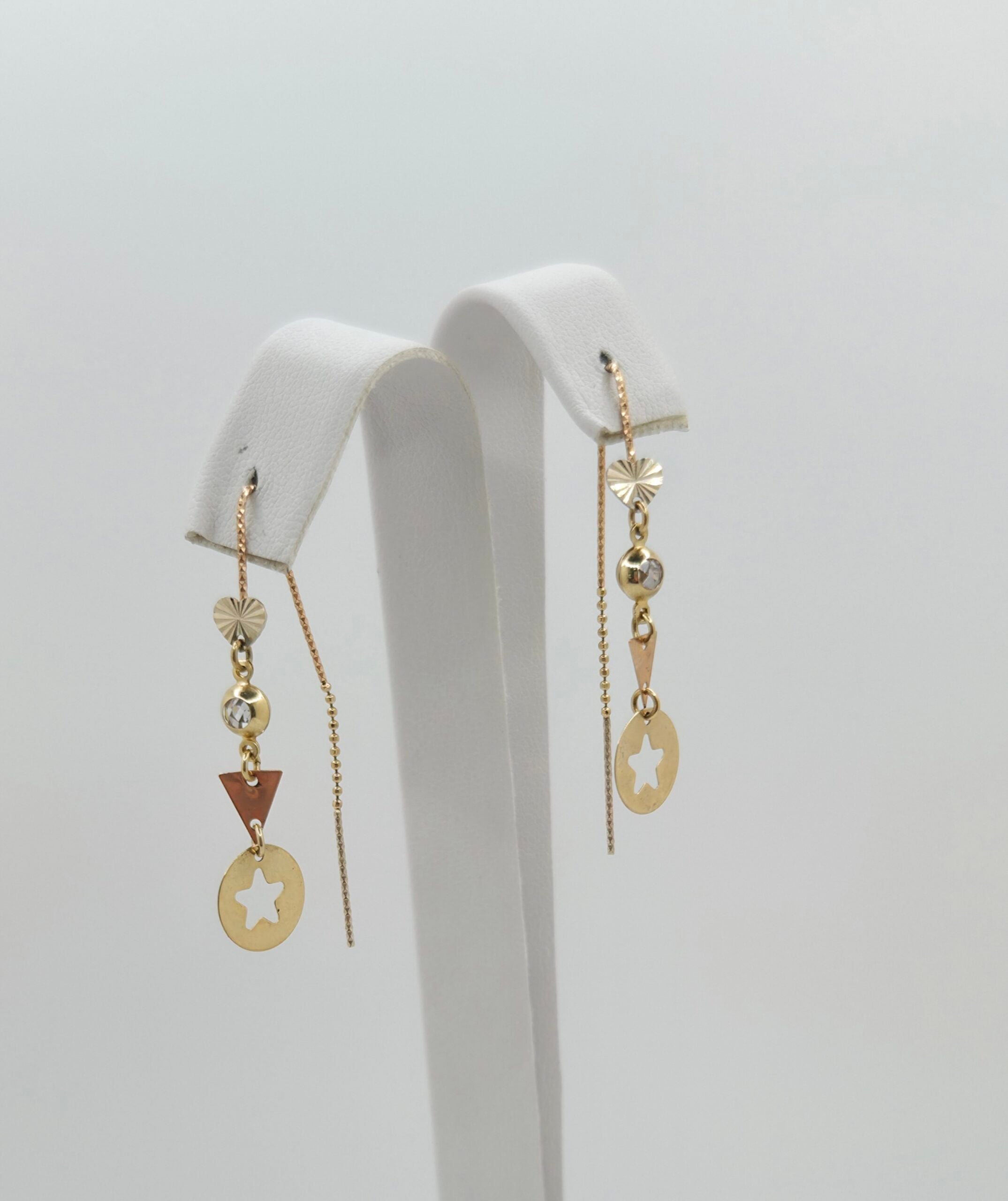 10K GEOMETRICS FORMS PENDATS EARRINGS – JY Jewelry Wholesale