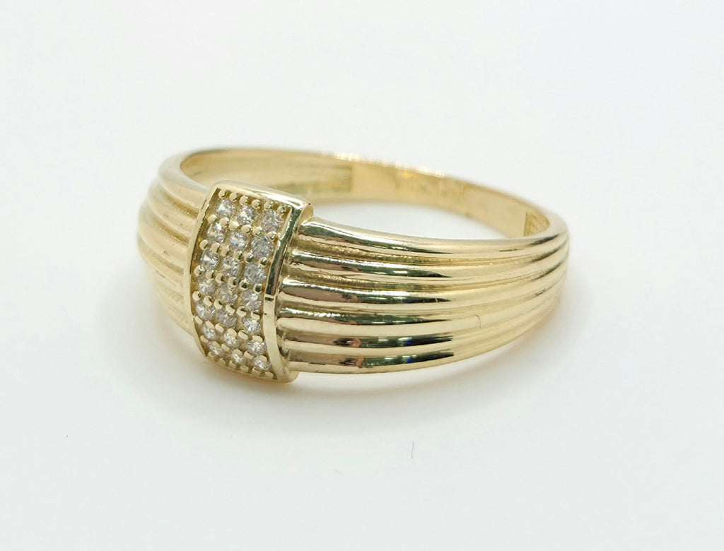 14K CZ SMALL RECTANGULAR VINTAGE STYLE RING – 8 – JY Jewelry Wholesale