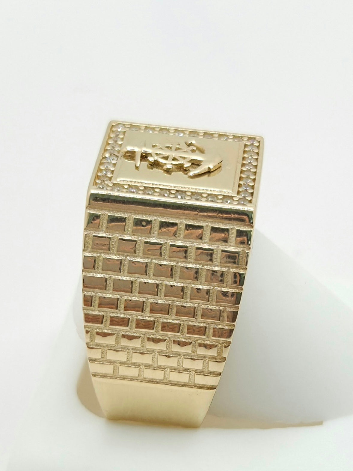 14K ANCHOR SQUARE RING – 11 – JY Jewelry Wholesale