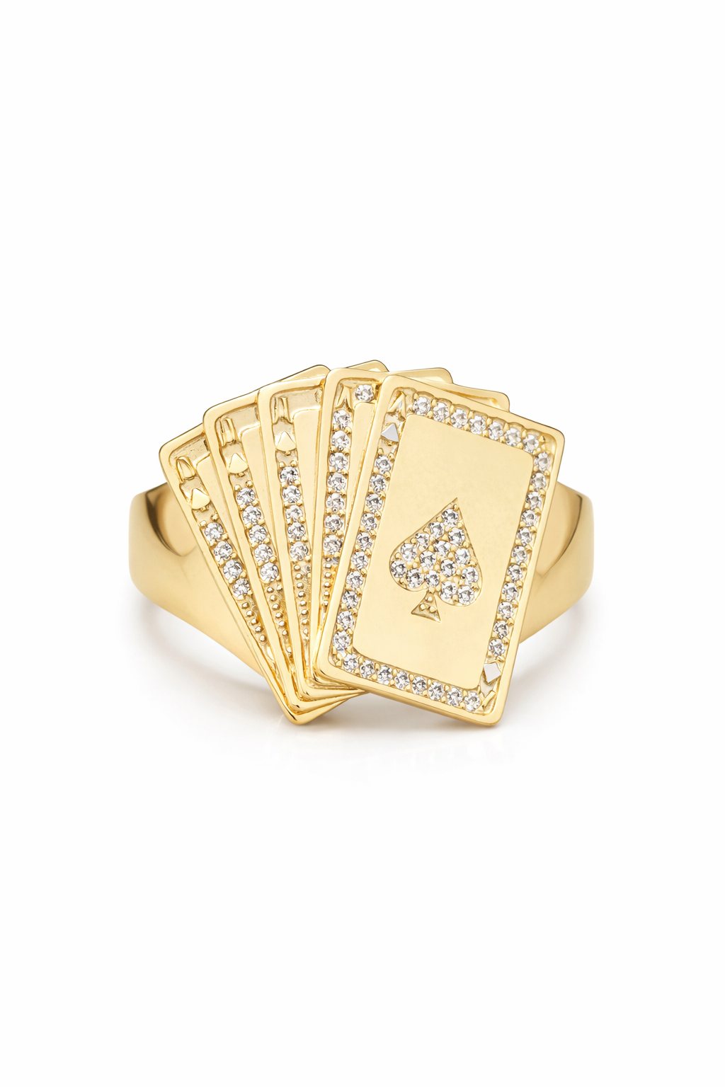 10K CZ CARDS RING – 10 – JY Jewelry Wholesale