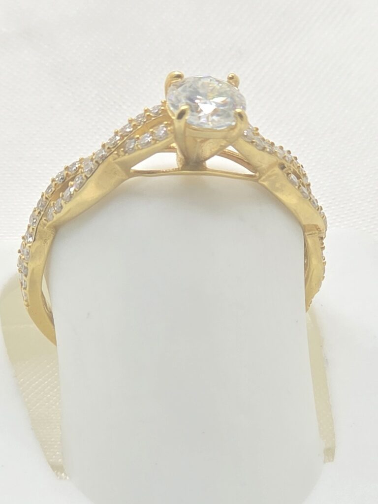 14K YG SOLITAIRE 0.70CT MOISSANITE WOMAN'S RING – 7 – JY Jewelry Wholesale