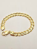 10K CUBAN CURB FLAT BRACELET – 7.5" 8MM – JY Jewelry Wholesale