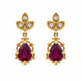 14K RUBY & DIAMOND DELICATE EARRINGS Size – JY Jewelry Wholesale