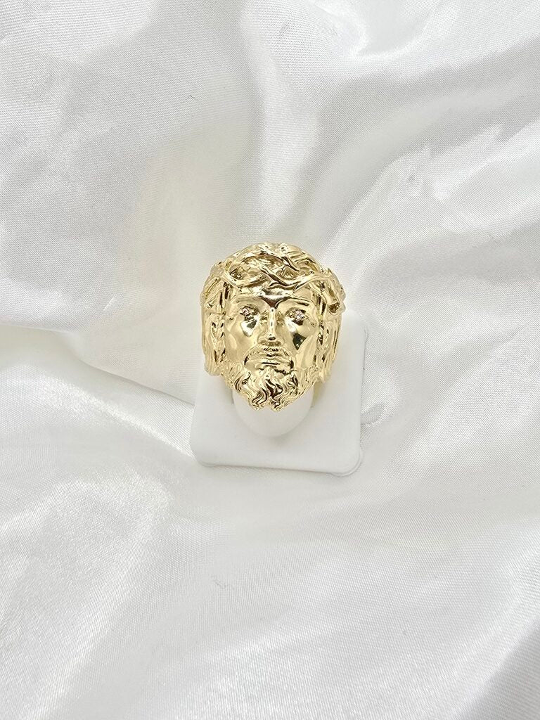 10K JESUS FACE RING – 12.5 – JY Jewelry Wholesale
