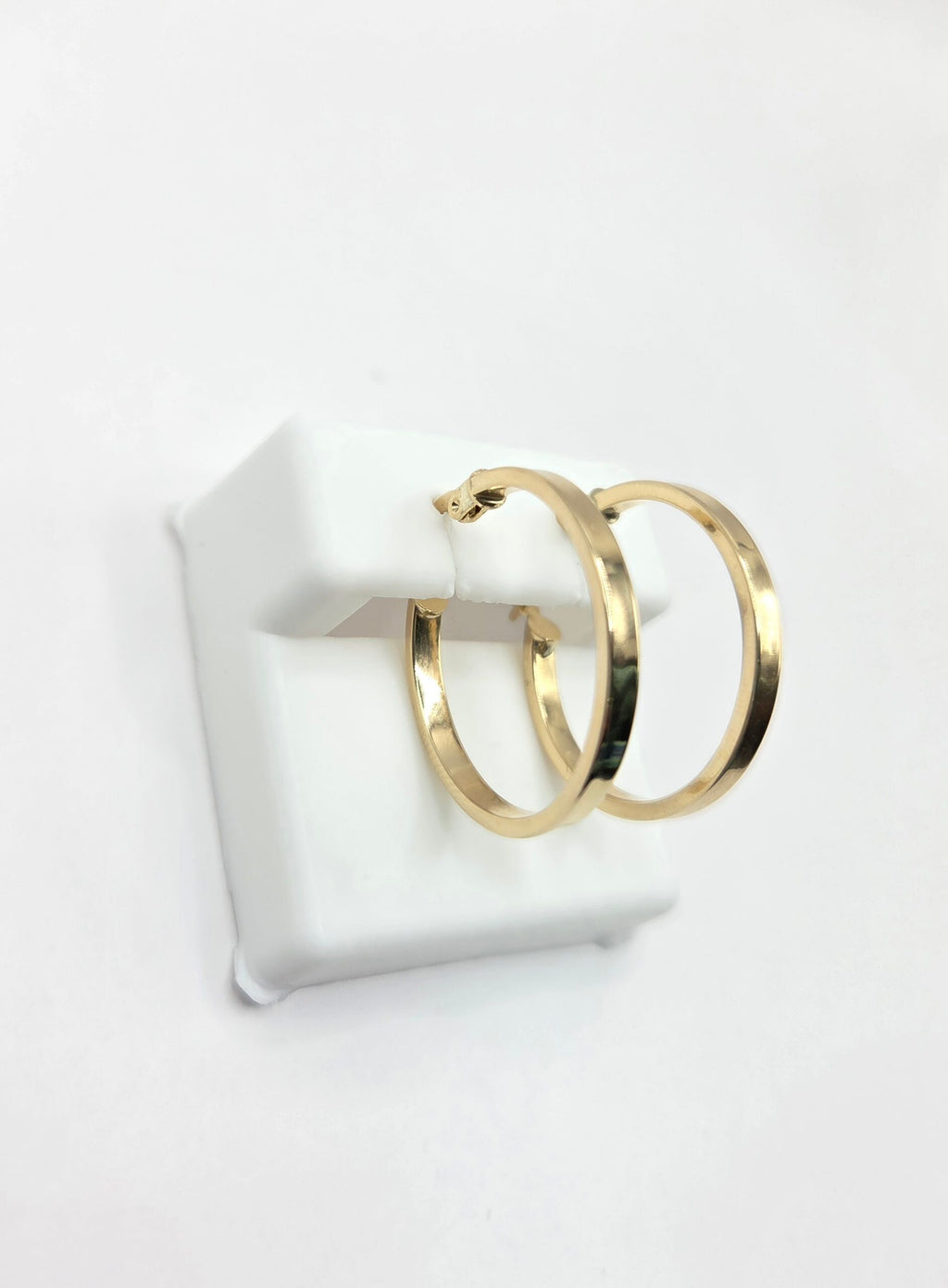 10K STRAIGH PLAIN HOOPS EARRINGS – JY Jewelry Wholesale