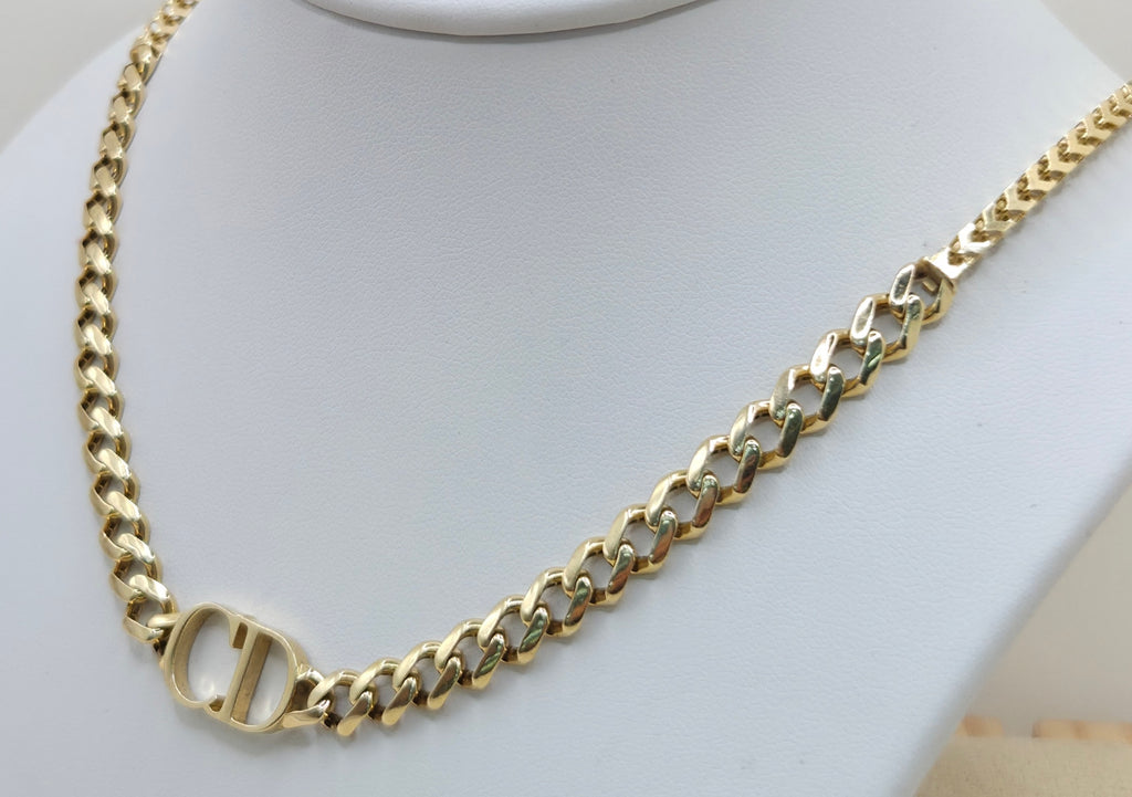 14K "CD" FRANCO & MONACO STYLE NECKLACE – 20" – JY Jewelry Wholesale