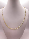 10K PAPER CLIP CHAIN 16" 3MM – JY Jewelry Wholesale