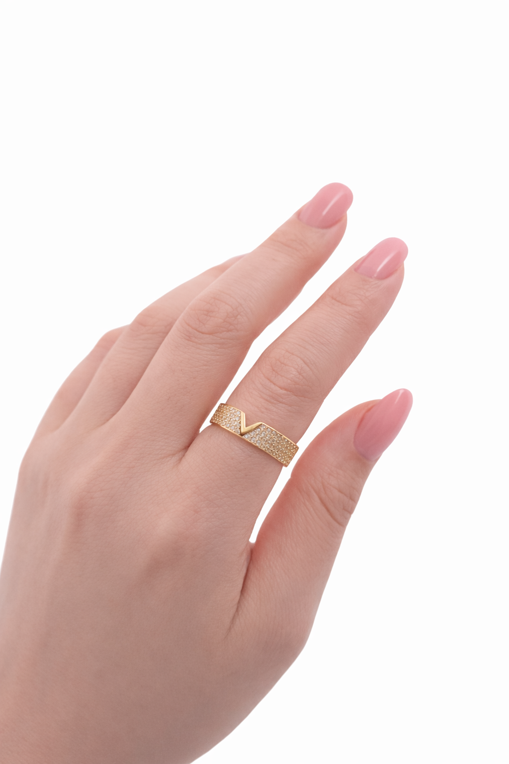 14K V BAND RING – 7 – JY Jewelry Wholesale