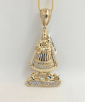 14K ROUND CARIDAD PENDANT CZ – SMALL – JY Jewelry Wholesale
