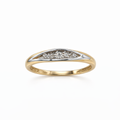 10K TWO TONE DIAMOND BAND RING – 10.5 – JY Jewelry Wholesale