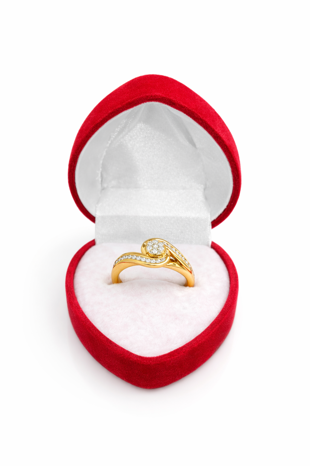 10K SPIRAL DESIGN DIAMOND MODERN RING – 7 – JY Jewelry Wholesale