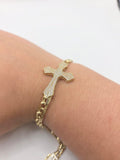 10K CZ ROMAN CROSS CHINO BRACELET – 7.5" 5MM – JY Jewelry Wholesale