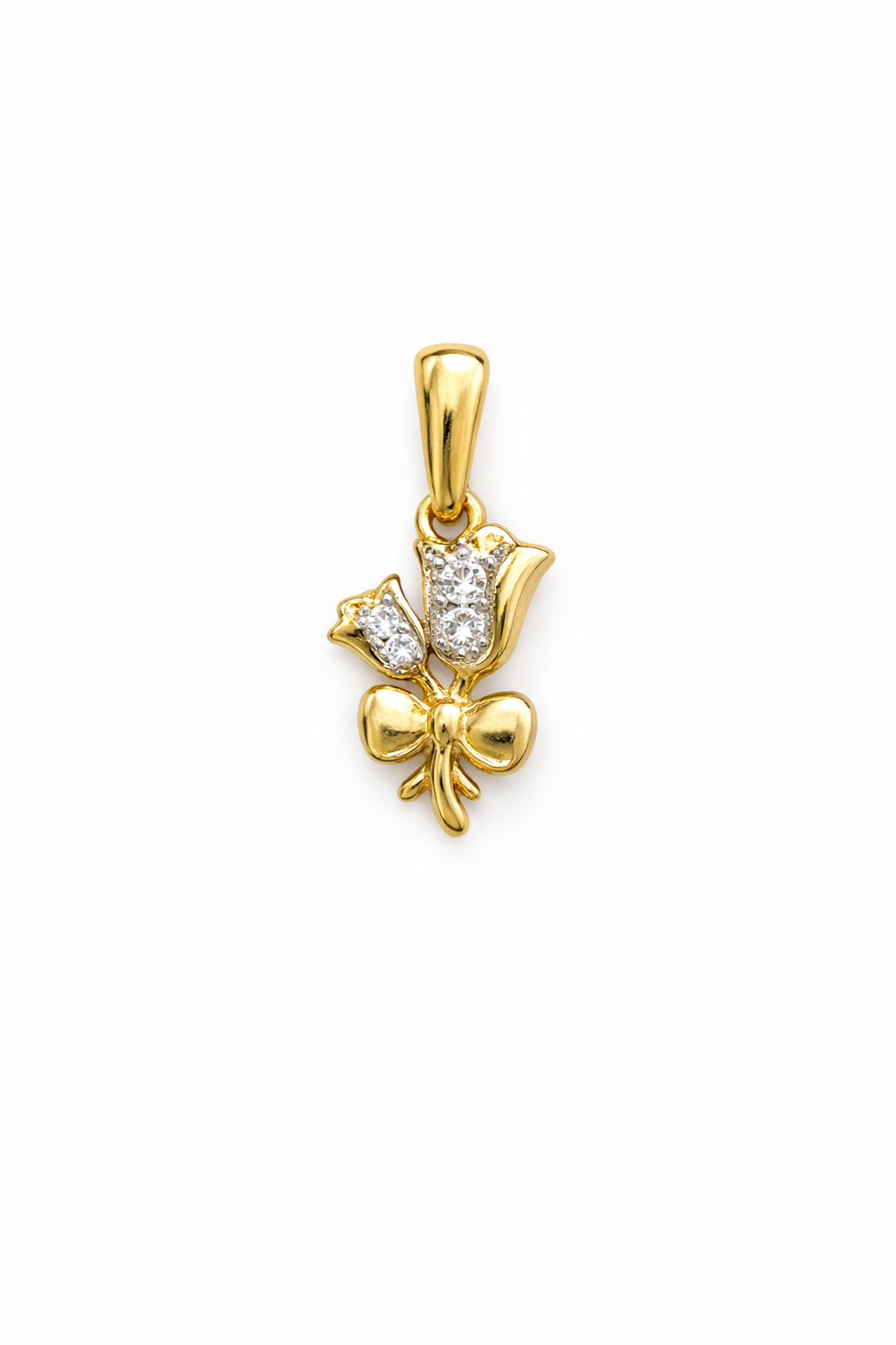 10K DIAMOND ROSE PENDANT – JY Jewelry Wholesale