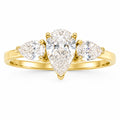 14K LAB GROWN DIAMOND 3 STONE RING – 7 – JY Jewelry Wholesale
