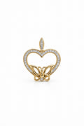 10K DIAMOND HEART WITH BUTTERFLY PENDANT – JY Jewelry Wholesale