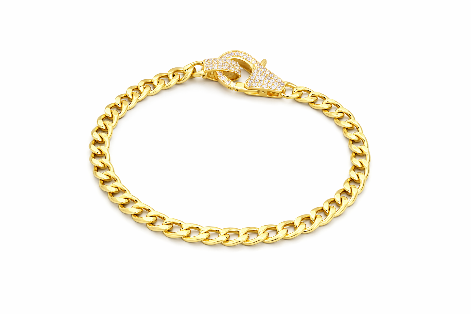 10K MODERN AND EXOTIC LOCK BRACELET – 7" – JY Jewelry Wholesale