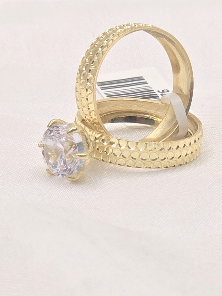 14K HONEYCOMB DESIGN WOMAN'S ENGAGEMENT RING – 6.5 – JY Jewelry Wholesale