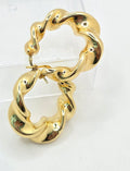 10K MODERN WAVES DESIGN HOOPS EARRINGS – JY Jewelry Wholesale