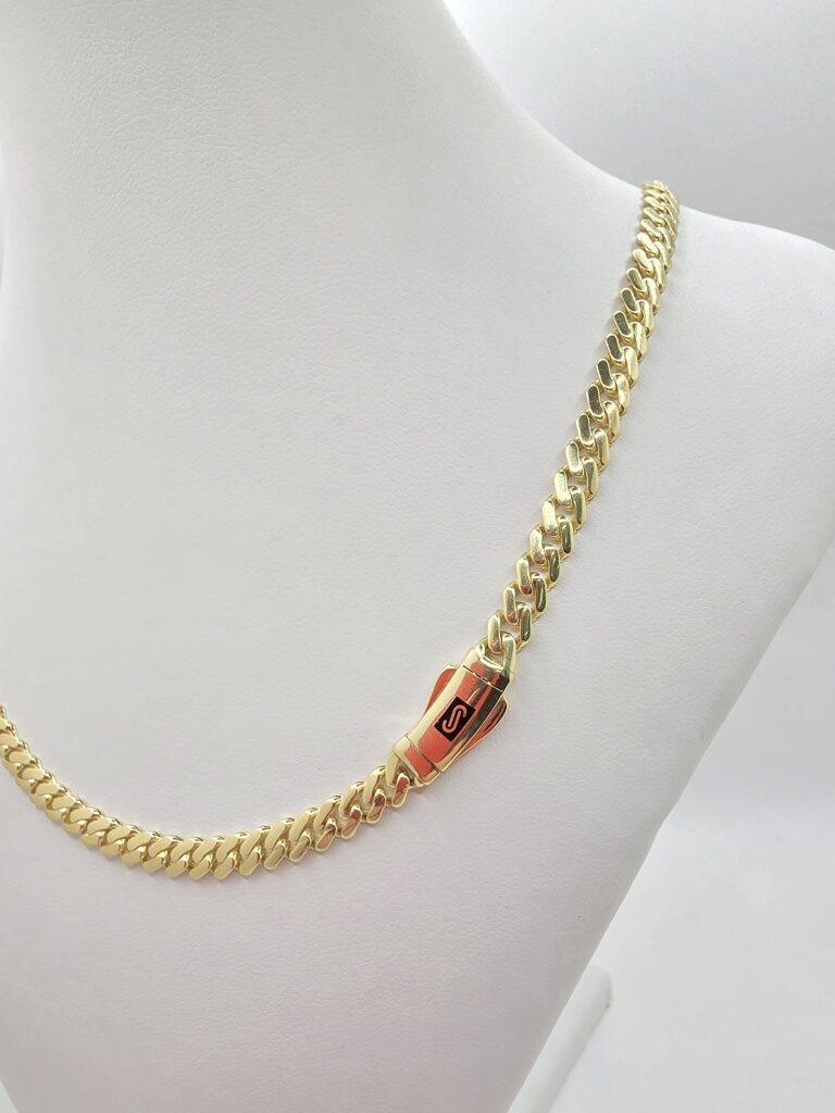 10K CERTIFIED PLAIN MONACO CHAIN 6.5MM 22" 15.8GRS – JY Jewelry Wholesale
