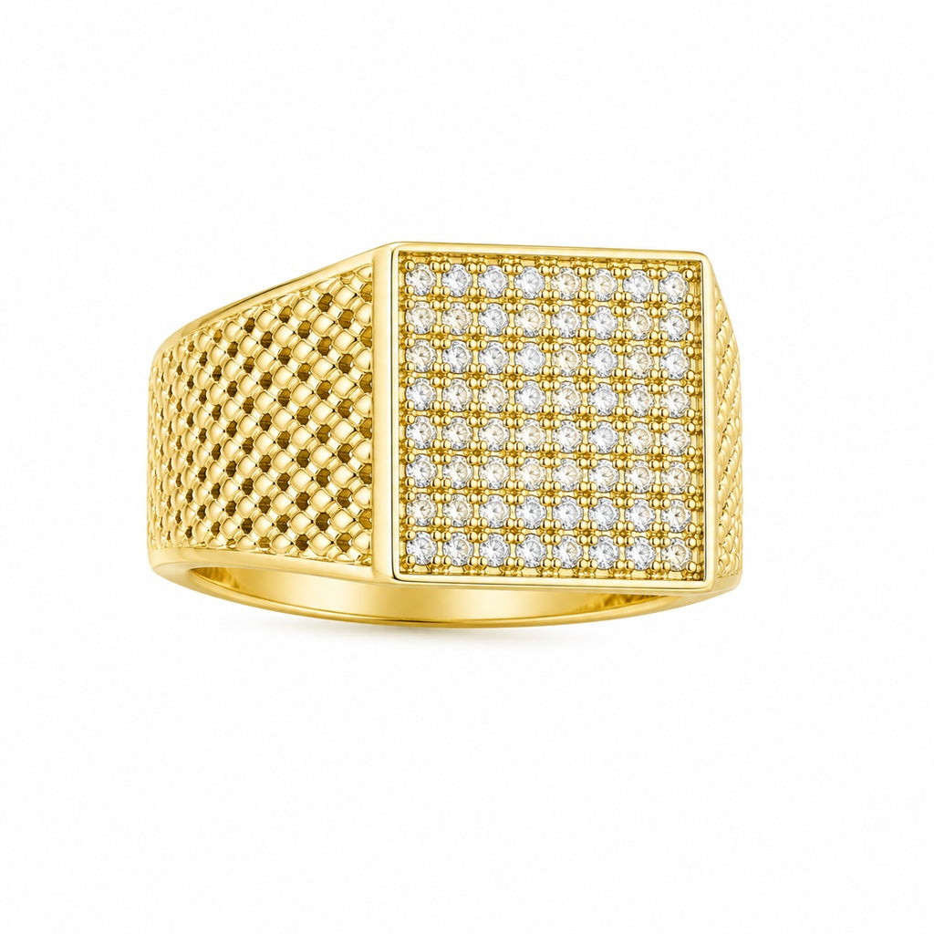 10K CZ SQUARE RING – 12 – JY Jewelry Wholesale