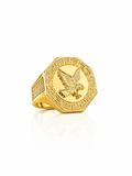 10K SOLID GREEK DESIGN FRAME EAGLE ROUND RING – 10 – JY Jewelry Wholesale
