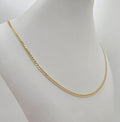 10K HOLLOW CUBAN CURB FLAT CHAIN – 16" 2.5MM – JY Jewelry Wholesale