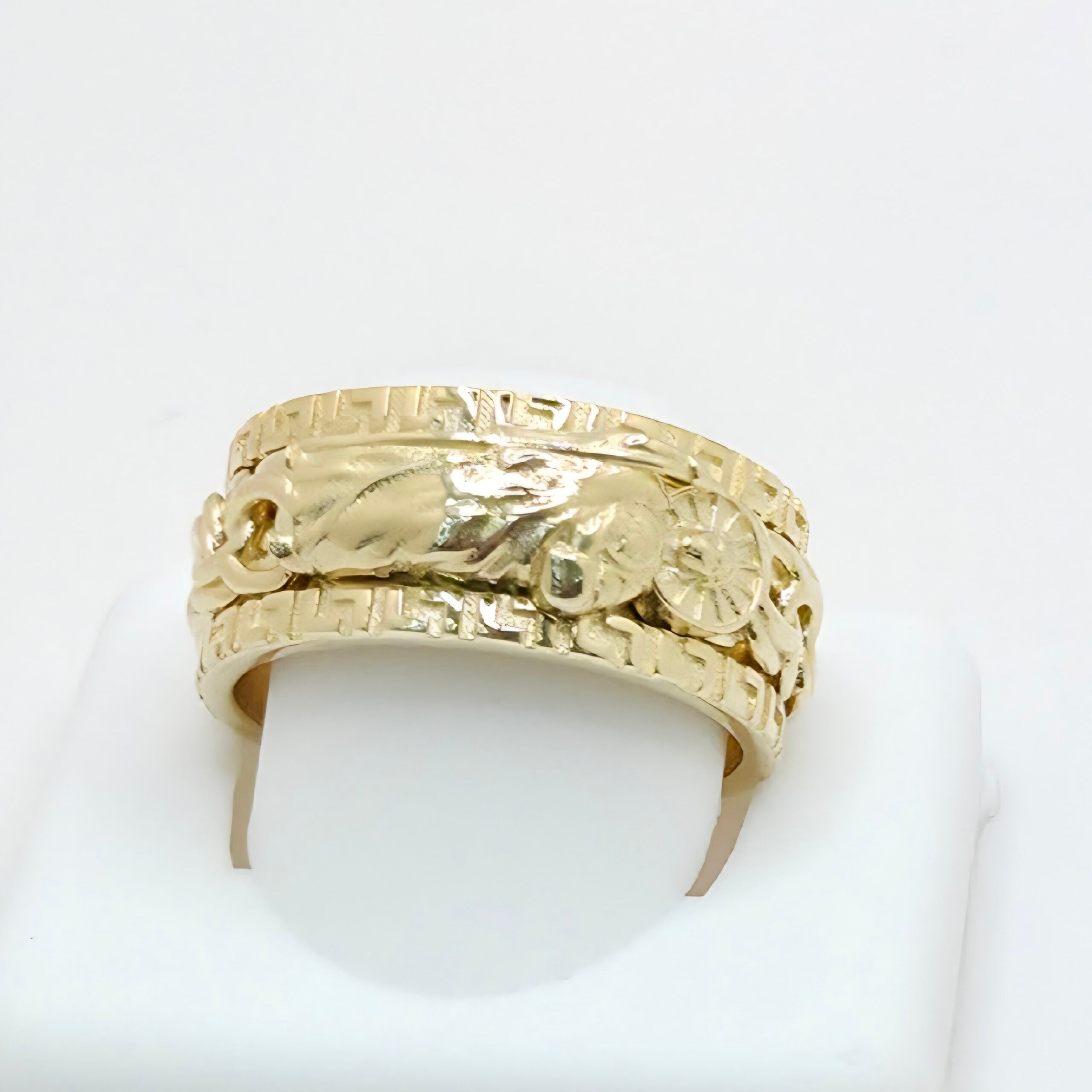 10K SAN JUDAS CHINO LINK DESIGN SPINNING RING – 12 – JY Jewelry Wholesale