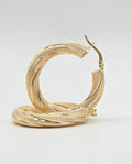 10K CROOKED NEVADAS HOOPS EARRINGS – 3 5MM – JY Jewelry Wholesale