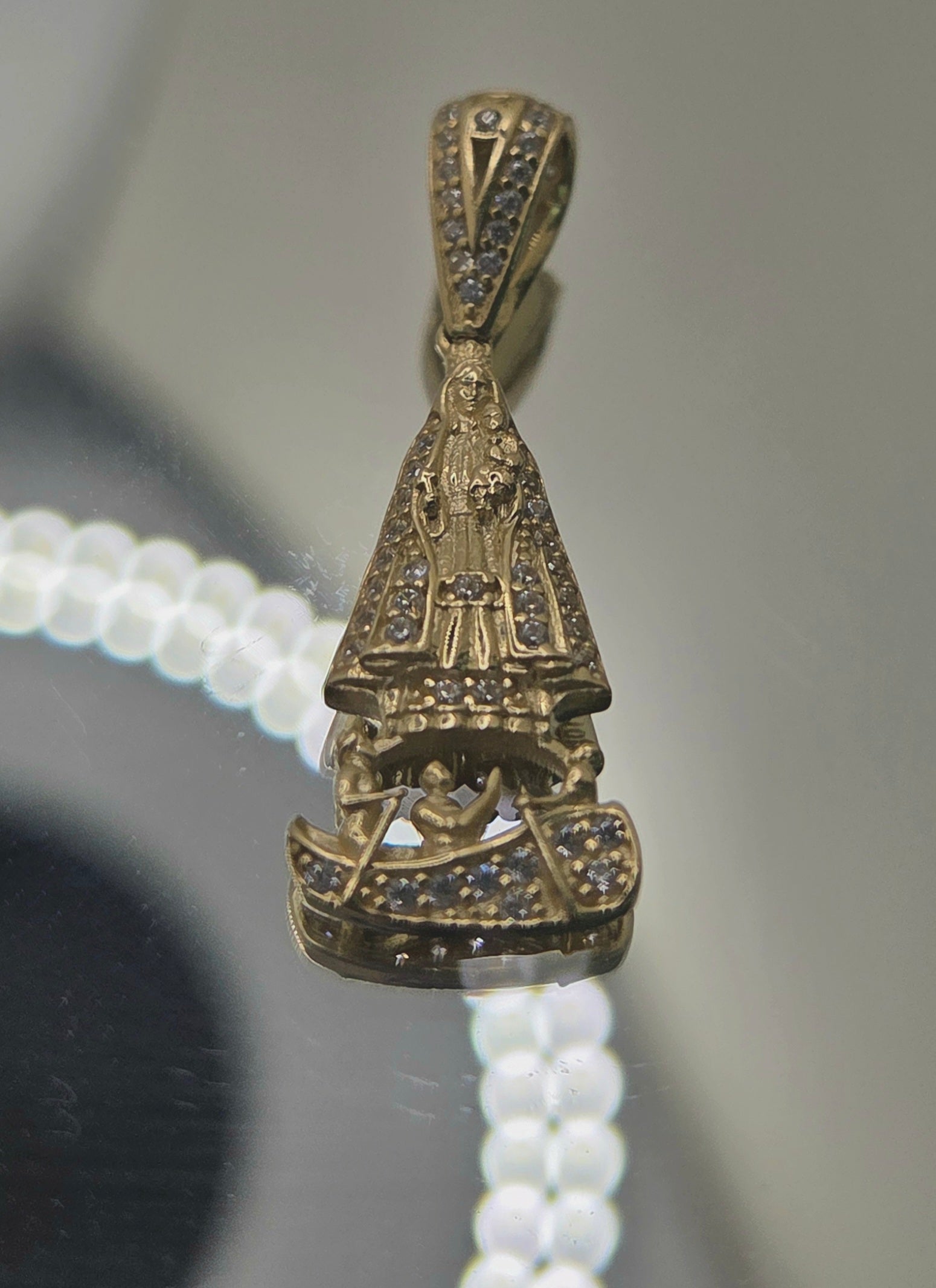 10K SMALL CZ DETAIL VIRGEN DE LA CARIDAD PENDANT – JY Jewelry Wholesale