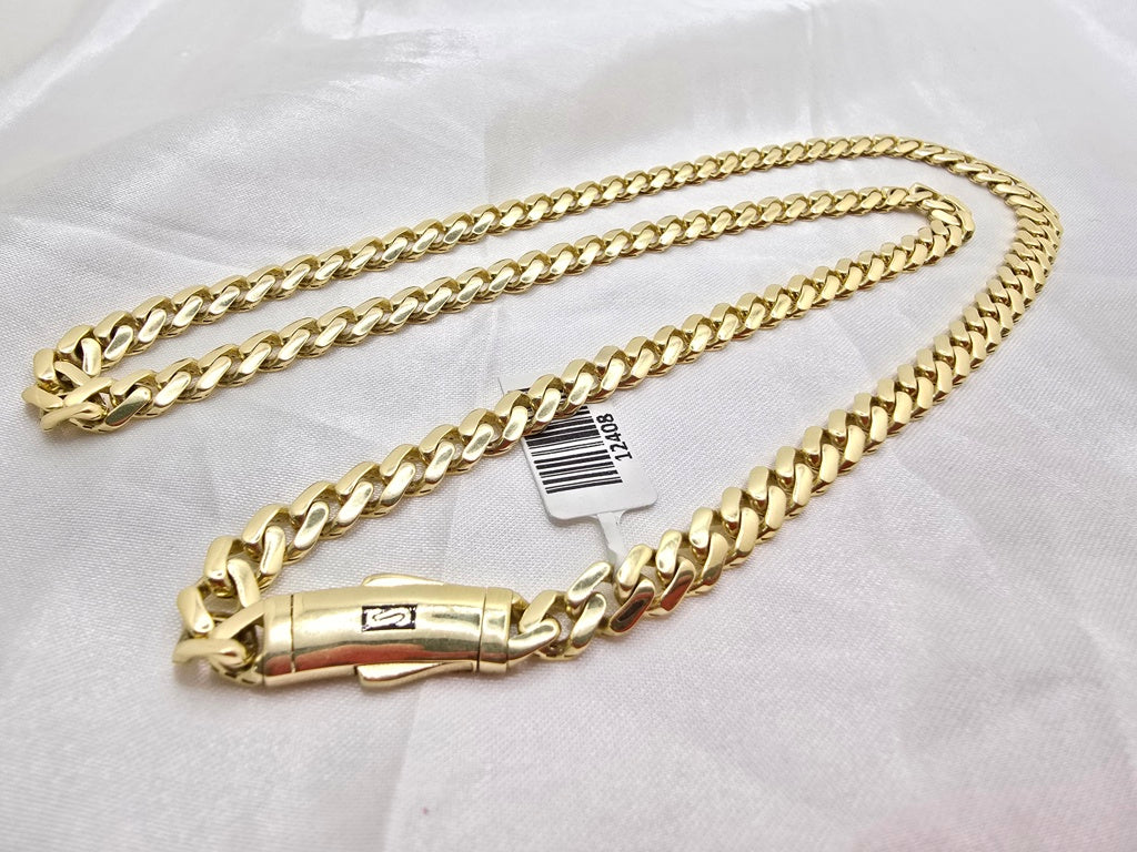 10K PLAIN CERTIFIED MONACO CHAIN – 6.5MM 20" – JY Jewelry Wholesale
