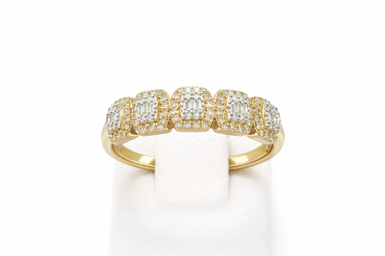 14K GNATURAL DIAMOND CLUSTER RING 0.49CT – 7.5 – JY Jewelry Wholesale