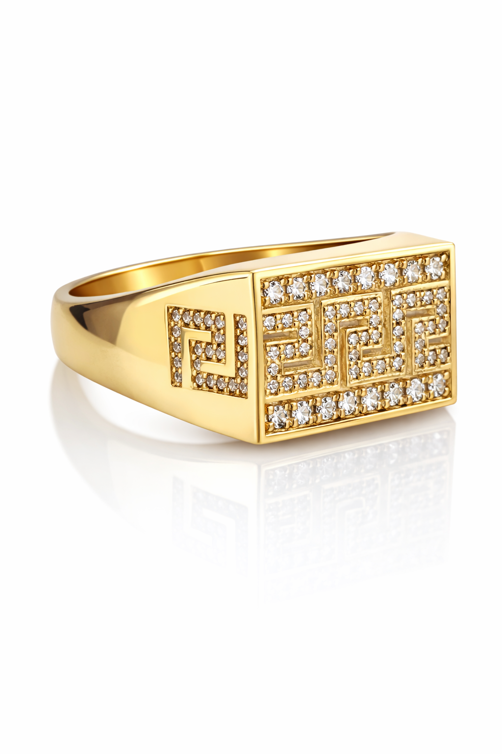 14K CZ GREEK DESIGN RING – 10 – JY Jewelry Wholesale