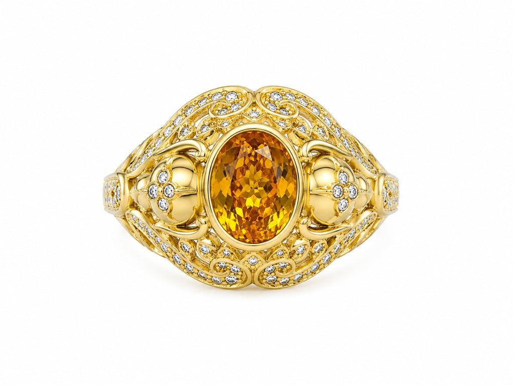 14K CLASSIC YELLOW STONE RING 14K 5.2GR – JY Jewelry Wholesale