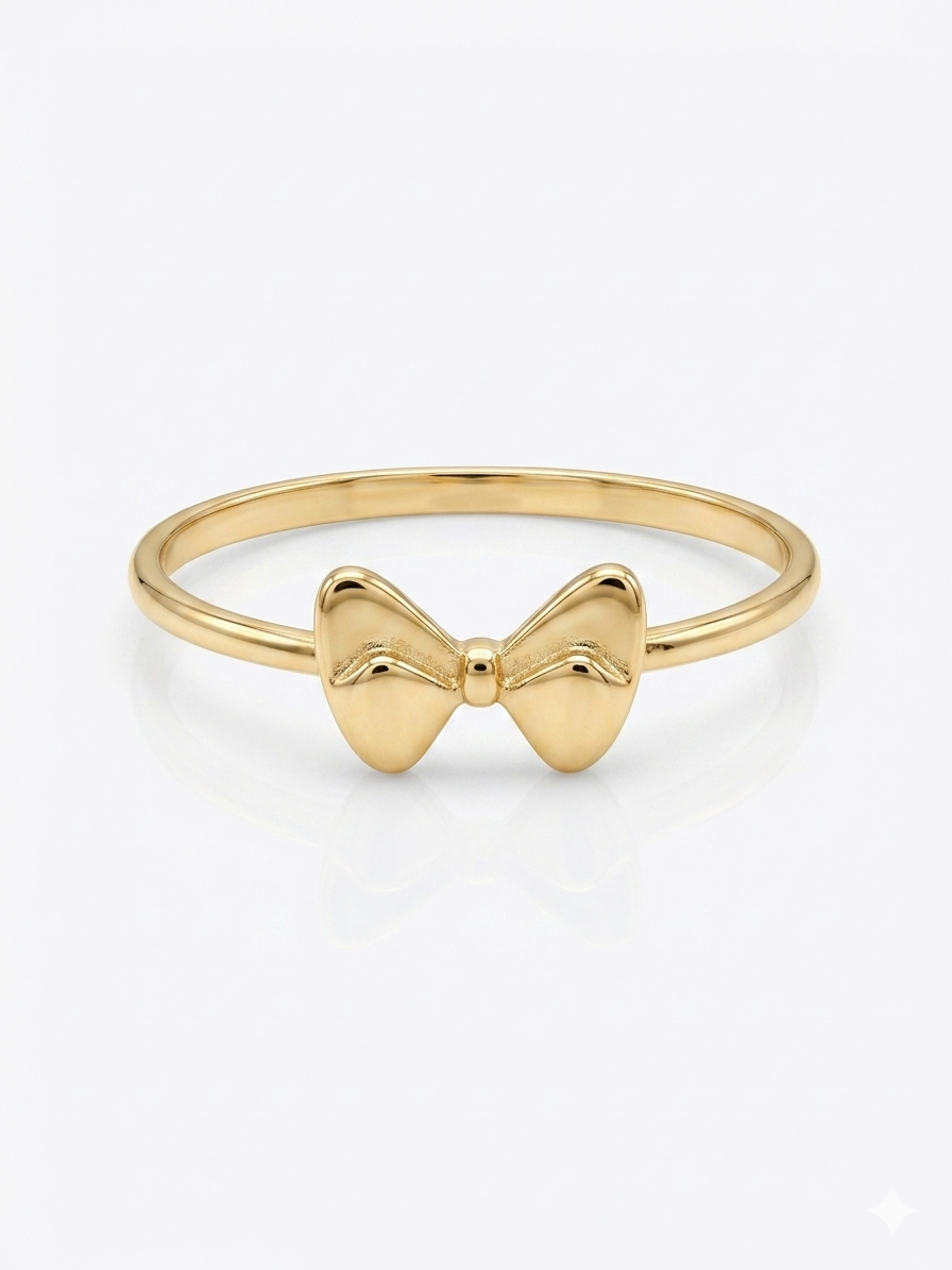 14K DELICATE RING WITH A BOW – 7 – JY Jewelry Wholesale