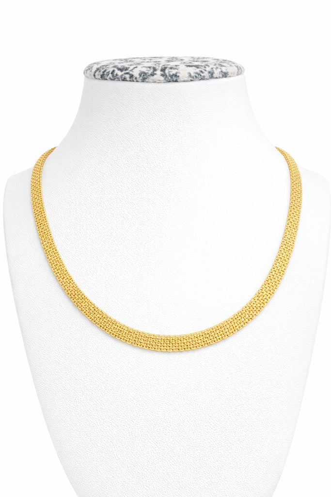 10K BISMARK LINK NECKLACE – 16" 6MM – JY Jewelry Wholesale