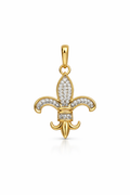 10K DIAMOND FLEUR DE LIS PENDANT – JY Jewelry Wholesale