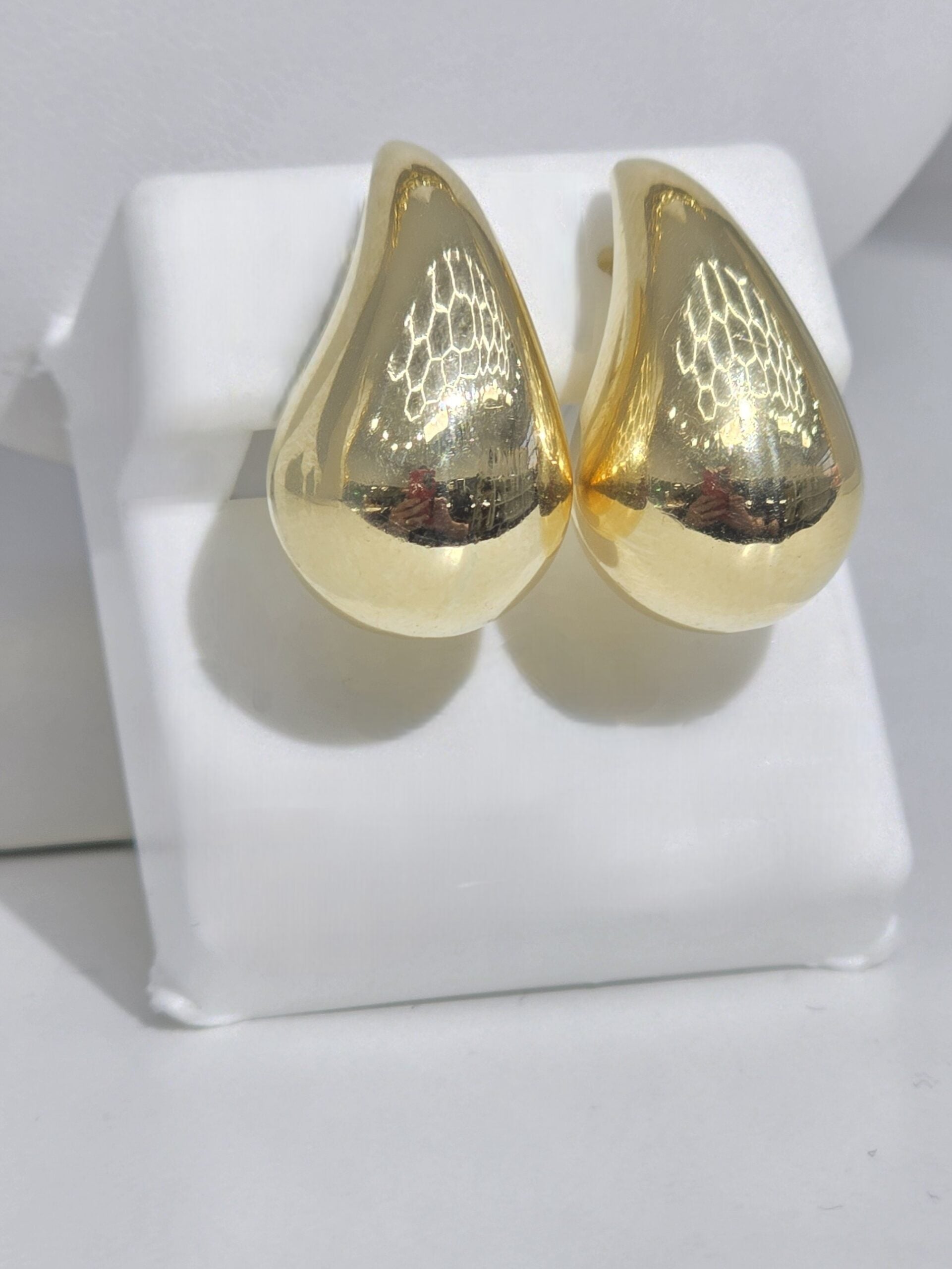 10K MODERN GOLDEN DROP EARRINGS – LARGE – JY Jewelry Wholesale