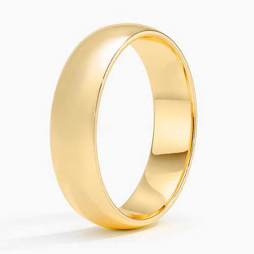 10K SOLID PLAIN MAN'S WEDDING BAND RING – 12 6MM – JY Jewelry Wholesale